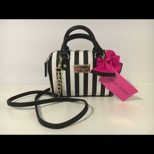Betsey Johnson Mini Barrel Candy Stripe Bag